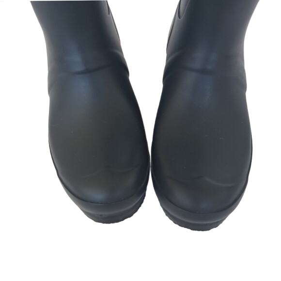HUNTER Iconic Original Tall Rain BOOTS Size 6 Navy Blue Preppy - Picture 5 of 9